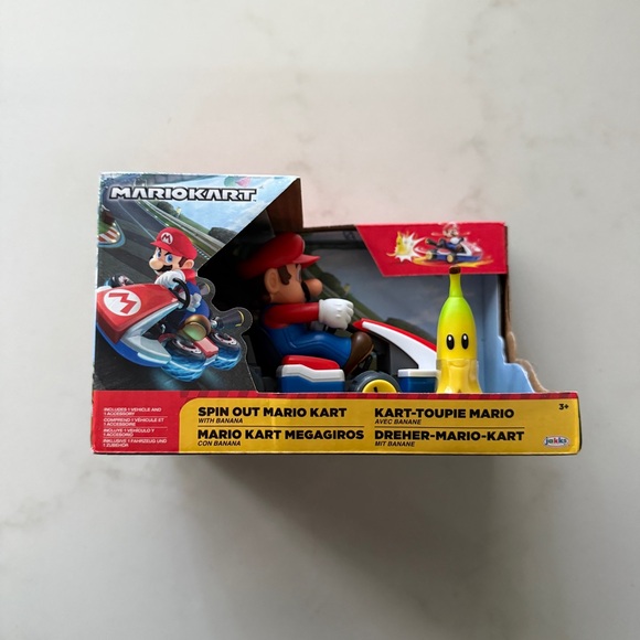 Jakks Pacific Other - Mario Kart Spin Out Figure Set with Banana Accessory – Jakks Pacific